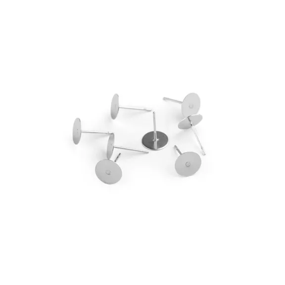 Nemesacél bedugós fülbevaló alap Ø4; 6; 8 mm - 3 (8 mm) platina (40 db-os csomagolás) Nemesacél bedugós fülbevaló alap Ø4; 6; 8 mm - 3 (8 mm) platina (40 db-os csomagolás)