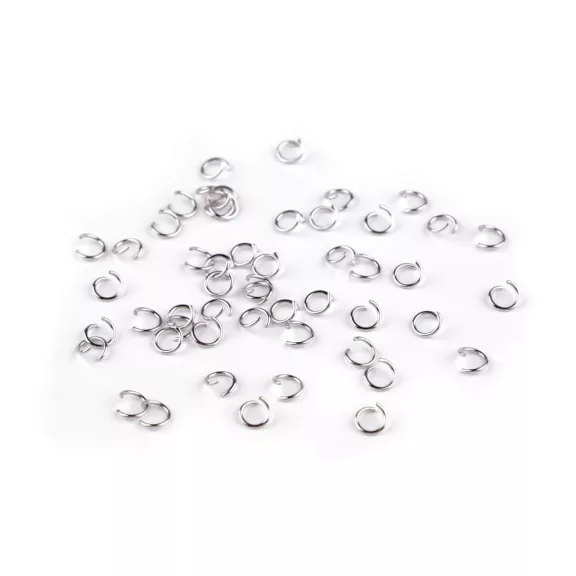 Csatlakozógyűrű Ø6; 7 mm-es rozsdamentes acél - 2 (7 mm) platina (50 db-os csomagolás) Csatlakozógyűrű Ø6; 7 mm-es rozsdamentes acél - 2 (7 mm) platina (50 db-os csomagolás)