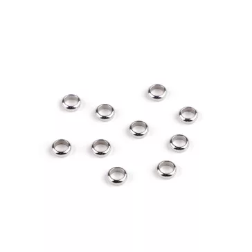   Rondella / rozsdamentes acél dísz gyöngy Ø4; 6 mm - 2 (6 mm) platina (50 db-os csomagolás)