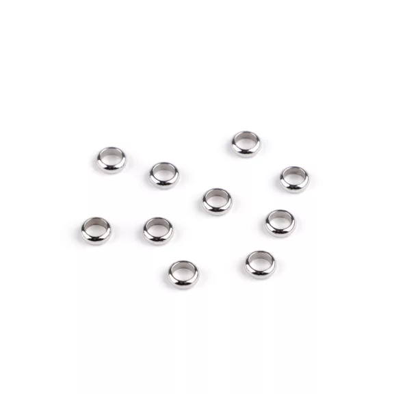 Rondella / rozsdamentes acél dísz gyöngy Ø4; 6 mm - 2 (6 mm) platina (50 db-os csomagolás) Rondella / rozsdamentes acél dísz gyöngy Ø4; 6 mm - 2 (6 mm) platina (50 db-os csomagolás)