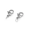 Karabiner kapocs karikával rozsdamentes acélból 7x11; 7x12 mm - 3 (7x12 mm) platina (2 db-os csomagolás)