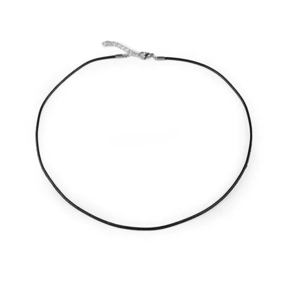 Bőr nyakláncalap nemsacél delfinkapoccsal 46 cm - fekete (3 db-os csomagolás) Bőr nyakláncalap nemsacél delfinkapoccsal 46 cm - fekete (3 db-os csomagolás)