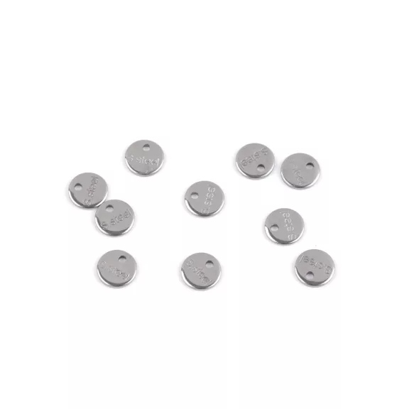 Medál / kiegészítő ékszerek készítésére rozsdamentes acélból S.steel - 2 platina csipesz (10 db-os csomagolás) Medál / kiegészítő ékszerek készítésére rozsdamentes acélból S.steel - 2 platina csipesz (10 db-os csomagolás)