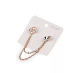 Bross kapocs csiszolt kövekkel négyágúlóhere