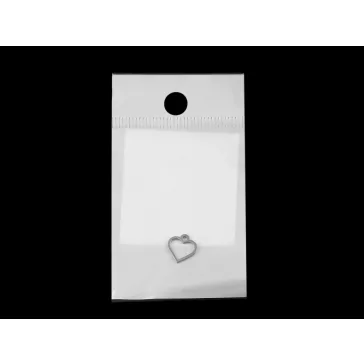   Rozsdamentes acél szív medál - 3 platina (1 db-os csomagolás)