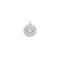 Rozsdamentes acél mandala medál - 3 platina mandala (1 db-os csomagolás)