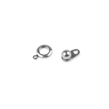 Rozsdamentes acél ékszerkapocs 8x14 mm - platina (1 pr)
