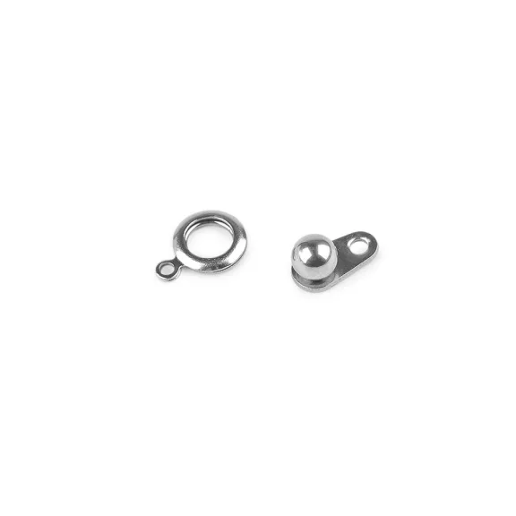 Rozsdamentes acél ékszerkapocs 8x14 mm - platina (5 pr) Rozsdamentes acél ékszerkapocs 8x14 mm - platina (5 pr)