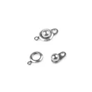 Rozsdamentes acél ékszerkapocs 8x14 mm - platina (10 pr) Rozsdamentes acél ékszerkapocs 8x14 mm - platina (10 pr)