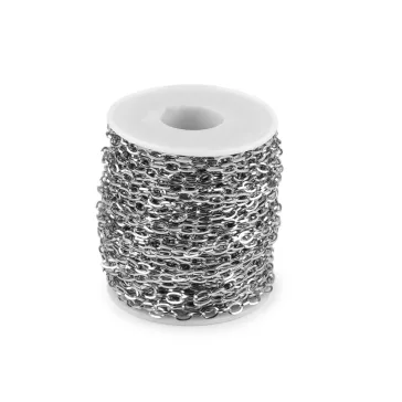   Rozsdamentes acél lánc 4 és 6 mm méteráru - 1 (4 mm) platina