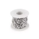 Rozsdamentes acél lánc gyöngyök Ø4 a 6 mm méteres - 1 (Ø4 mm) fehér (1 m-os csomagolás) Rozsdamentes acél lánc gyöngyök Ø4 a 6 mm méteres - 1 (Ø4 mm) fehér (1 m-os csomagolás)