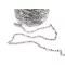 Nemesacél nyaklánc kereszt 4 és 5 mm méteres - 1 (4 mm) platina (1 m-os csomagolás)