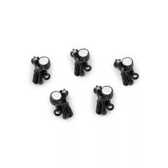 Fém medál / gyöngy űrhajós 9x13 mm - 4 fekete (20 db-os csomagolás) Fém medál / gyöngy űrhajós 9x13 mm - 4 fekete (20 db-os csomagolás)