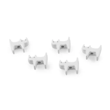   Fém medál  macska 10x22 mm - 1 fehér (20 db-os csomagolás)