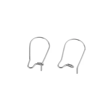   Nemesacél fülbevaló alap 20 mm - platina (100 db-os csomagolás)