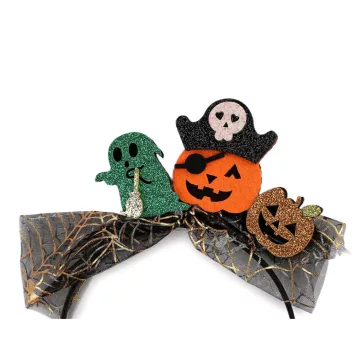   Hajpánt Halloween / boszorkány - 3 fekete Dinnye (1 db-os csomagolás)
