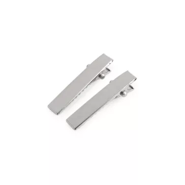   Hajcsat / francia csat alap / barette - 1 32 mm platina (10 db-os csomagolás)