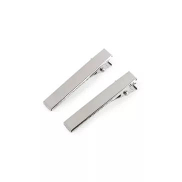   Hajcsat / francia csat alap / barette - 2 40 mm platina (10 db-os csomagolás)