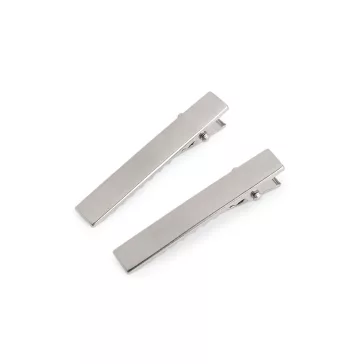   Hajcsat / francia csat alap / barette - 3 45 mm  platina (10 db-os csomagolás)