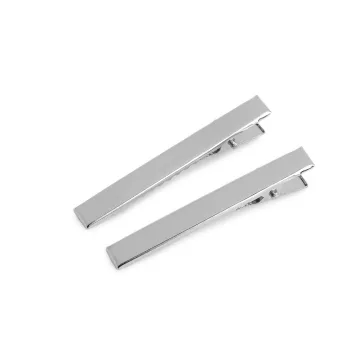   Hajcsat / francia csat alap / barette - 2 65 mm platina (10 db-os csomagolás)