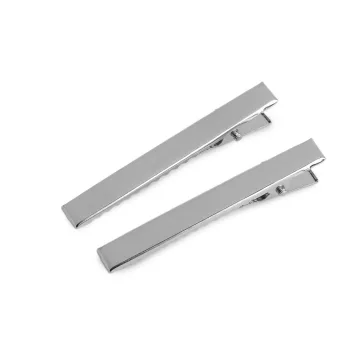   Hajcsat / francia csat alap / barette - 3 75 mm platina (10 db-os csomagolás)