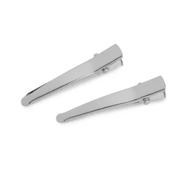   Hajcsat / díszíthető alap - 3 (45 mm) platina (10 db-os csomagolás)