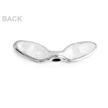  Köztes dísz szárnyak 29x8 mm - platina (50 db-os csomagolás)