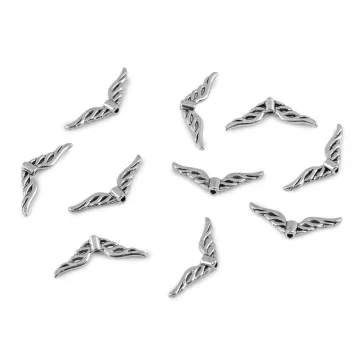   Angyalszárny köztes dísz 22x7 mm - platina (50 db-os csomagolás)