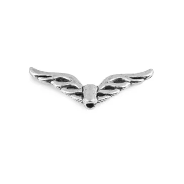   Angyalszárny köztes dísz 22x7 mm - platina (500 db-os csomagolás)