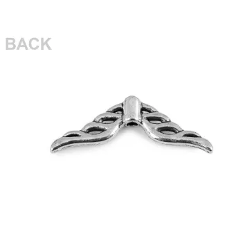   Angyalszárny köztes dísz 22x7 mm - platina (500 db-os csomagolás)