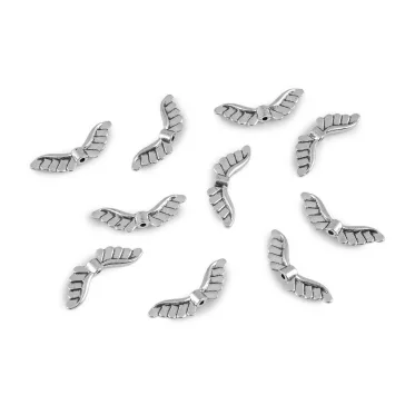   Angyalszárny köztes dísz 24x8 mm - platina (200 db-os csomagolás)