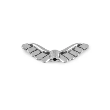   Angyalszárny köztes dísz 24x8 mm - platina (200 db-os csomagolás)