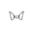Szárny alakú díszítőelem 18x11 mm köztes ellem - platina (10 db-os csomagolás) Szárny alakú díszítőelem 18x11 mm köztes ellem - platina (10 db-os csomagolás)