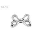 Angyalszárny köztes dísz  15x10 mm köztes ellem - platina (10 db-os csomagolás)