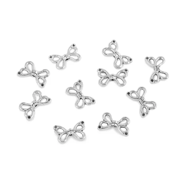 Angyalszárny köztes dísz 15x10 mm köztes ellem - platina (50 db-os csomagolás) Angyalszárny köztes dísz 15x10 mm köztes ellem - platina (50 db-os csomagolás)