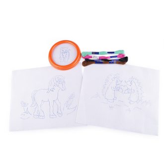 Gyerek hímzés előnyomott mintával és kerettel