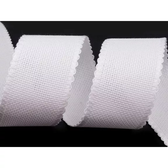 Hímezhető kongré kanava szalag 50mm - 1 természetes fehér Hímezhető kongré kanava szalag 50mm - 1 természetes fehér