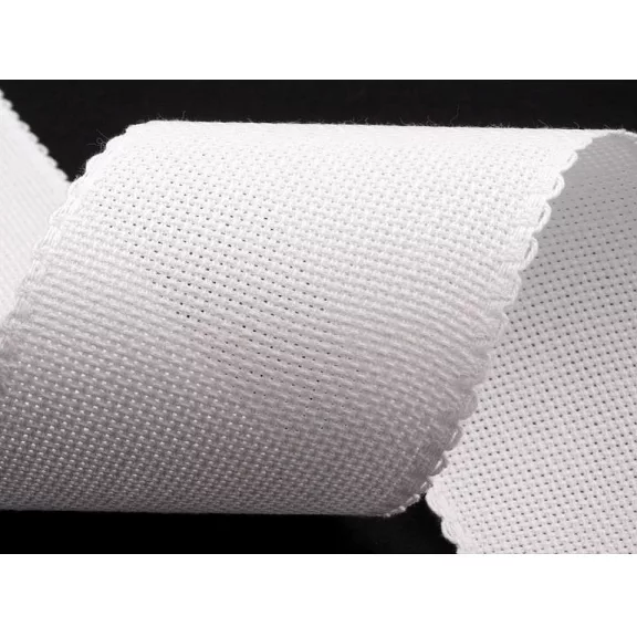 Hímezhető kongré szalag 100mm fogazott - 1 fehér Hímezhető kongré szalag 100mm fogazott - 1 fehér