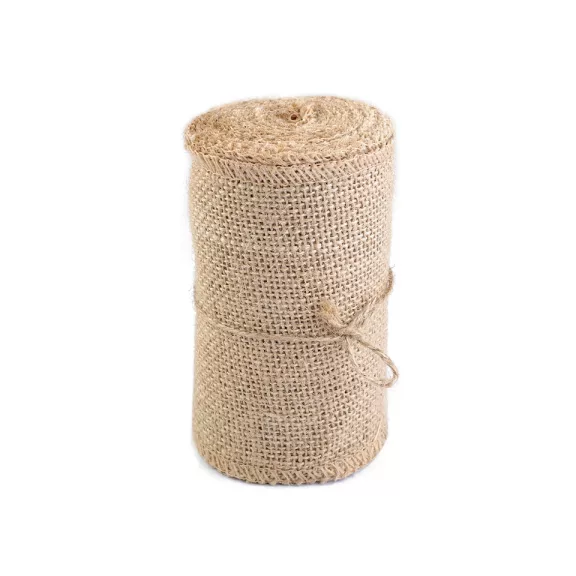 Juta szalag szélessége 13 cm - természetes bézs (4,5 m-es csomagolás) Juta szalag szélessége 13 cm - természetes bézs (4,5 m-es csomagolás)