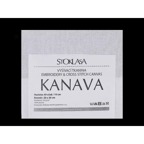 Kanava hímzővászon 20x30 cm 40 szem - fehér (10 db-os csomagolás) Kanava hímzővászon 20x30 cm 40 szem - fehér (10 db-os csomagolás)