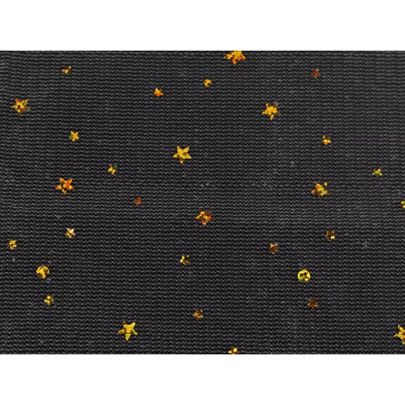 Ruha tüll / dekor hologramos csillagos hópihe tüll – fekete Ruha tüll / dekor hologramos csillagos hópihe tüll – fekete