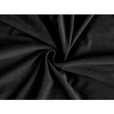 Velvet / bársony strukturált egyszínű – fekete