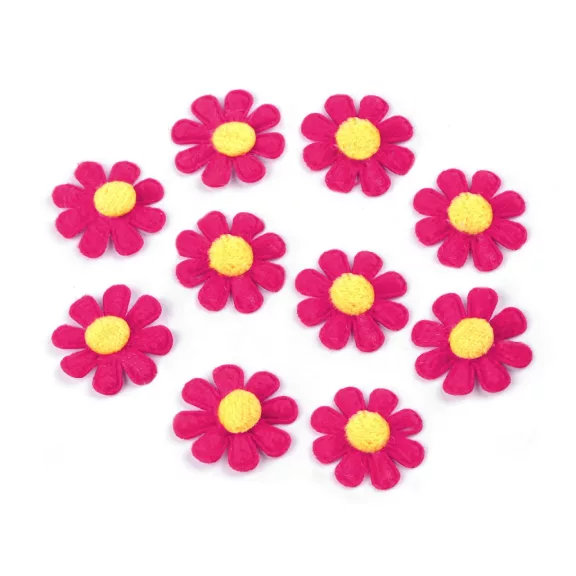 Filc anyagból virág Ø2,7 cm - 4 málnás (20 db-os csomagolás) Filc anyagból virág Ø2,7 cm - 4 málnás (20 db-os csomagolás)