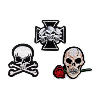 Ruhára vasalható folt koponya