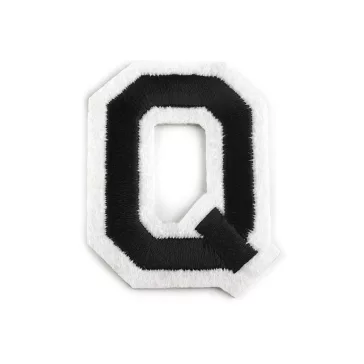   Felvasalható folt betűk - 17 "Q" fekete (10 db-os csomagolás)