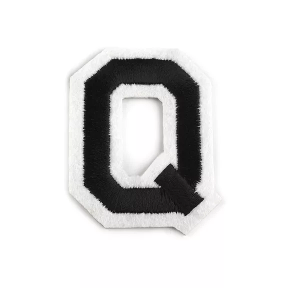 Felvasalható folt betűk - 17 "Q" fekete (1 db-os csomagolás) Felvasalható folt betűk - 17 "Q" fekete (1 db-os csomagolás)