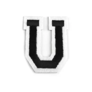   Felvasalható folt betűk - 21 "U" fekete (1 db-os csomagolás)