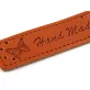 Varrható műbőr címke / dísz / Handmade 15x50 mm dísz
