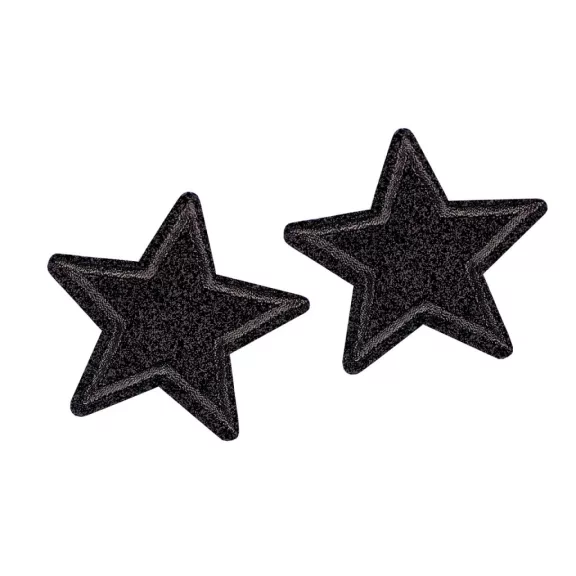 Felvasalható folt csillag glitterekkek - 4 fekete (10 db-os csomagolás) Felvasalható folt csillag glitterekkek - 4 fekete (10 db-os csomagolás)