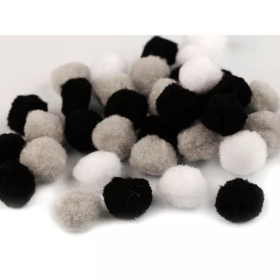 Színes zsenilia golyó Pom pom Ø20 mm - 9 fekete (1 zacskó) Színes zsenilia golyó Pom pom Ø20 mm - 9 fekete (1 zacskó)